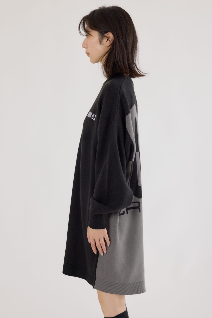 RODEO CROWNS「バックバイカラーロゴニットワンピース」|ワンピース|