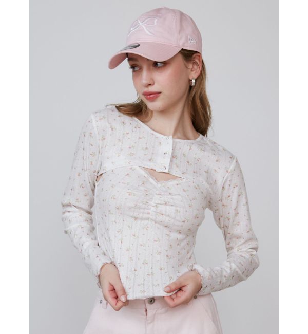 CALNAMUR「PETIT FLOWER ENSEMBLE/小花柄アンサンブル」|Tシャツ・カットソー|