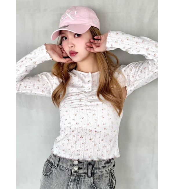 CALNAMUR「PETIT FLOWER ENSEMBLE/小花柄アンサンブル」|Tシャツ・カットソー|