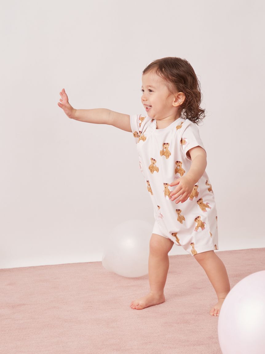 GELATO PIQUE KIDS & BABY「【BABY】【接触冷感】サマーベア柄ロンパース」|ロンパース|