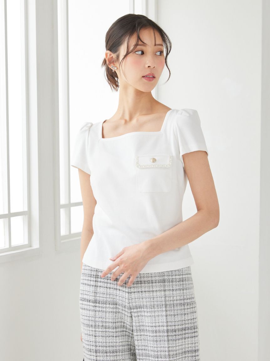 CELFORD「【洗える】トリムポケットTシャツ」|Tシャツ・カットソー|