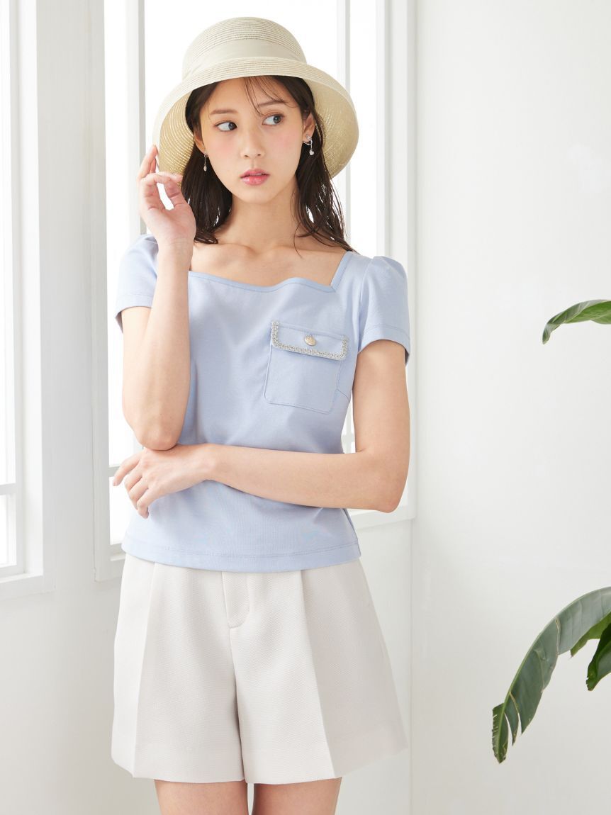 CELFORD「【洗える】トリムポケットTシャツ」|Tシャツ・カットソー|