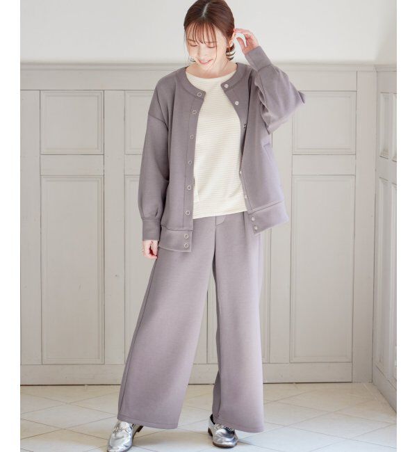 ikka「【洗濯機で洗える】GOKU楽ダンボールワイドパンツ」|その他|