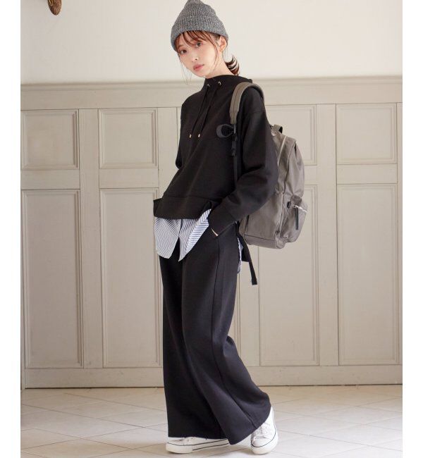 ikka「【洗濯機で洗える】GOKU楽ダンボールワイドパンツ」|その他|