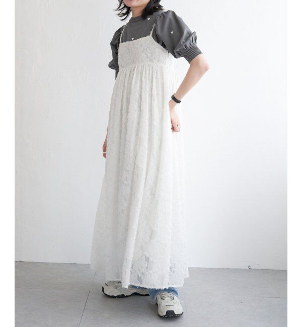 VENCE share style「フリンジジャガードキャミワンピース」|ワンピース|