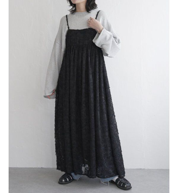 VENCE share style「フリンジジャガードキャミワンピース」|ワンピース|