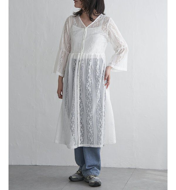 VENCE share style「レースフレアー袖ワンピース」|ワンピース|