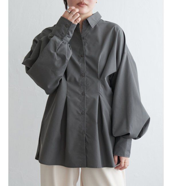 VENCE share style「ブロードウエストタックシャツ」|シャツ・ブラウス|
