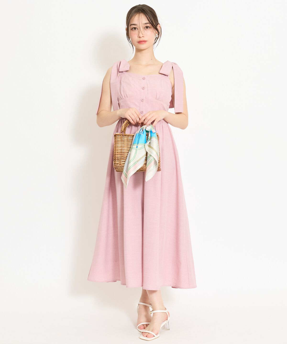 WILLSELECTION「リボンショルダーギャザーワンピース」|ワンピース|