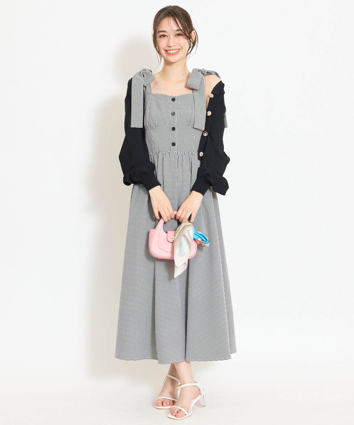 WILLSELECTION「リボンショルダーギャザーワンピース」|ワンピース|