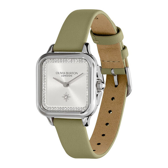 OLIVIA BURTON 「〈OLIVIA BURTON(ｵﾘﾋﾞｱﾊﾞｰﾄﾝ)〉ｸﾗｼｯｸ 28mm ｸﾞﾛﾌﾞﾅｰ ｸﾘｽﾀﾙｼﾙﾊﾞｰ ｻﾝﾚｲ ｾｰｼﾞ ﾚｻﾞｰ」|腕時計|