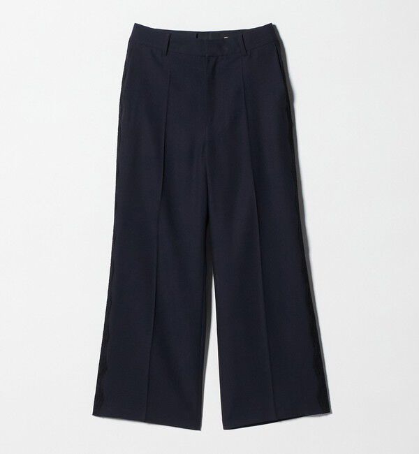 UNITED ARROWS「レース コンビ ストレートパンツ」|スラックス|
