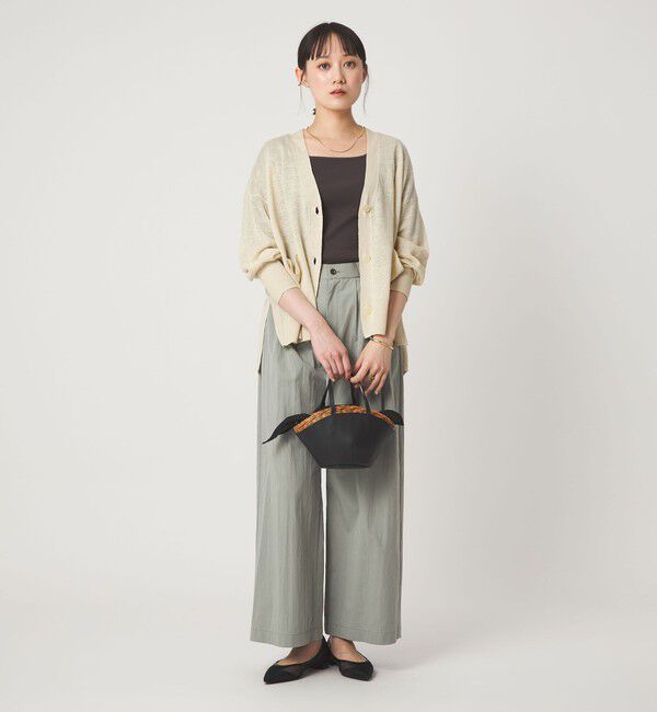 UNITED ARROWS green label relaxing「フレンチリネン Vネック カーディガン ウォッシャブル」|カーディガン|