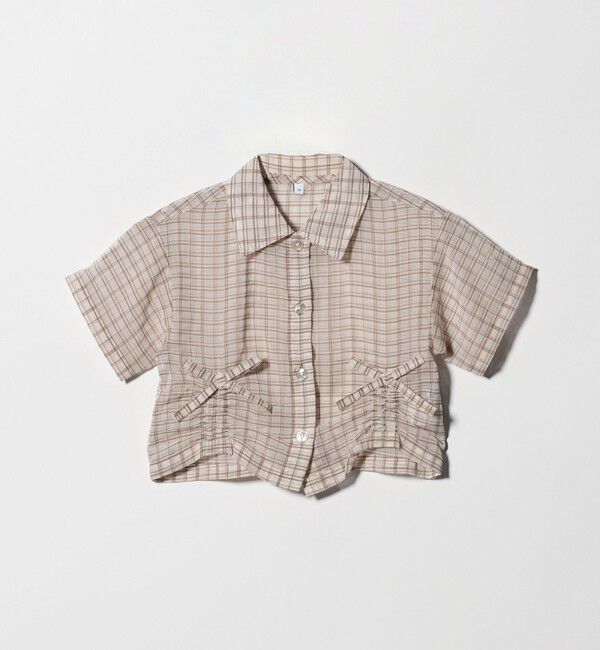 UNITED ARROWS green label relaxing「シースルー チェック シャツ / キッズ  100cm-130cm」|シャツ・ブラウス|OFF WHITE