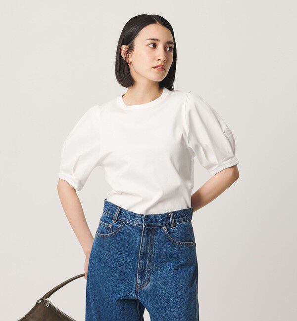 BEAUTY&YOUTH UNITED ARROWS「コットンスムース タック ショートスリーブ プルオーバー」|Tシャツ・カットソー|