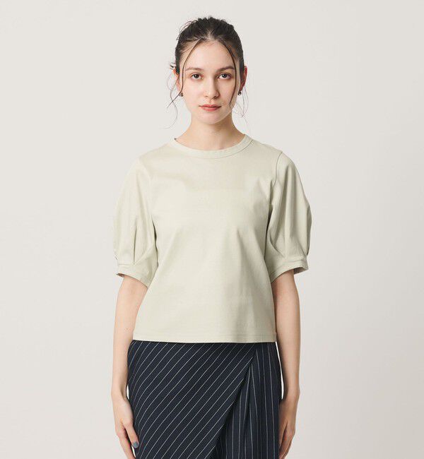 BEAUTY&YOUTH UNITED ARROWS「コットンスムース タック ショートスリーブ プルオーバー」|Tシャツ・カットソー|