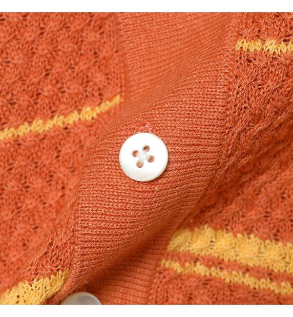 BEAMS PLUS「Knit Polo Basket Weave Stripe」|ポロシャツ|