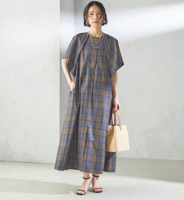 SHIPS for women「【SHIPS別注】c/est:〈洗濯機可能〉ビック チェック ワンピース」|ワンピース|