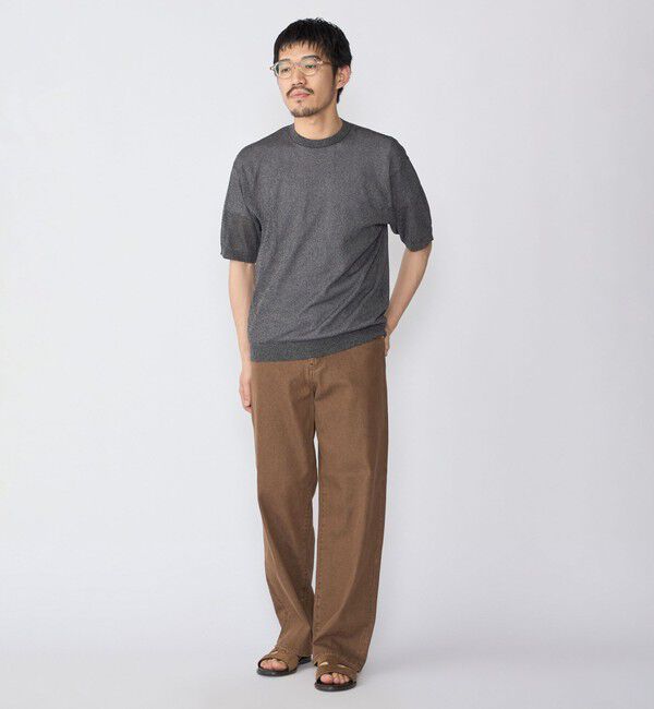 SHIPS「SHIPS: 〈手洗い可能〉和紙 クルーネック ニット Tシャツ」|Tシャツ・カットソー|