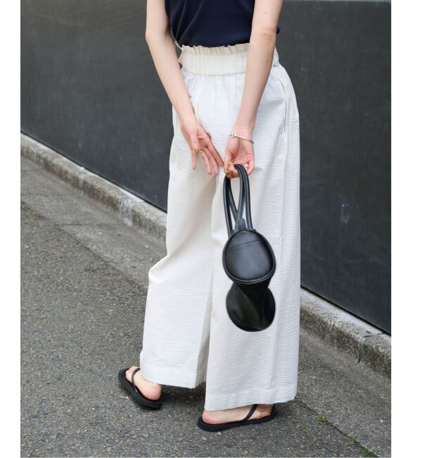 OUTDOOR PRODUCTS Usual Things「≪予約≫コットンサッカーベルテッドタックワイドパンツ」|スラックス|