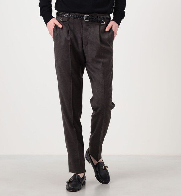 TOMORROWLAND BUYING WEAR「PT TRINO GENTS ウールストレッチ 1プリーツスラックス」|スラックス|