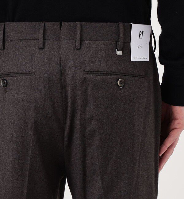 TOMORROWLAND BUYING WEAR「PT TRINO GENTS ウールストレッチ 1プリーツスラックス」|スラックス|