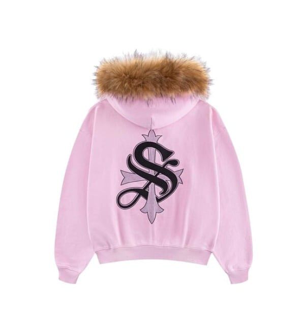 JOINT WORKS「SUPPLIER / サプライヤー Fur Cross Zip Hoodie」|パーカー|ピンク