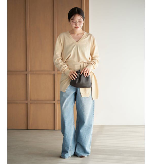 Plage「《名古屋店・WEB限定》R&rsquo;IAM スカーフレイヤードニット」|ニット・セーター|