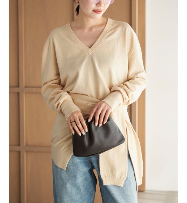 Plage「《名古屋店・WEB限定》R&rsquo;IAM スカーフレイヤードニット」|ニット・セーター|