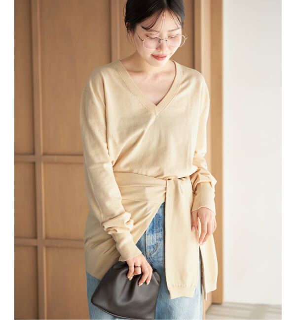 Plage「《名古屋店・WEB限定》R&rsquo;IAM スカーフレイヤードニット」|ニット・セーター|