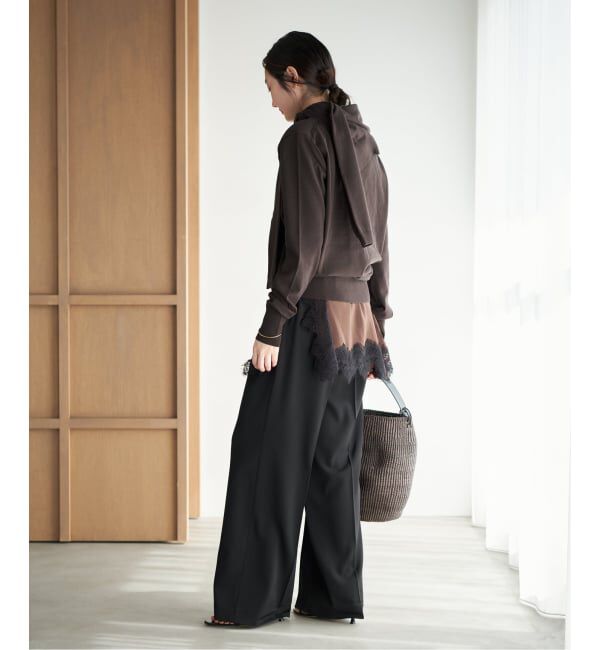 Plage「《名古屋店・WEB限定》R&rsquo;IAM スカーフレイヤードニット」|ニット・セーター|