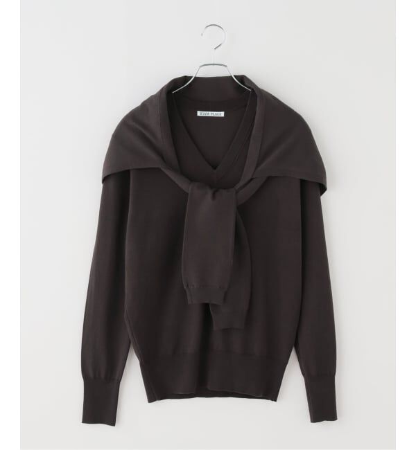 Plage「《名古屋店・WEB限定》R&rsquo;IAM スカーフレイヤードニット」|ニット・セーター|