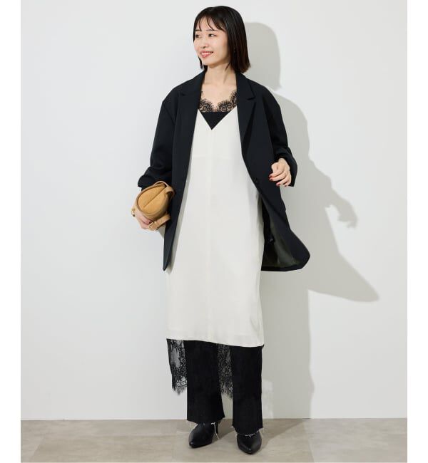 SLOBE IENA「《WEB限定カラー有り/追加》レースサテンワンピース」|ワンピース|