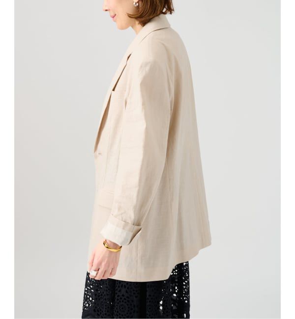 VERMEIL par iena「Clean Linen Flex ジャケット」|テーラードジャケット|