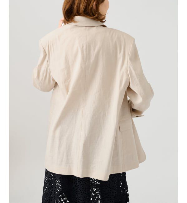 VERMEIL par iena「Clean Linen Flex ジャケット」|テーラードジャケット|