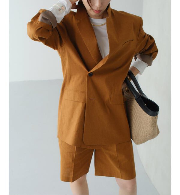 VERMEIL par iena「Clean Linen Flex ジャケット」|テーラードジャケット|