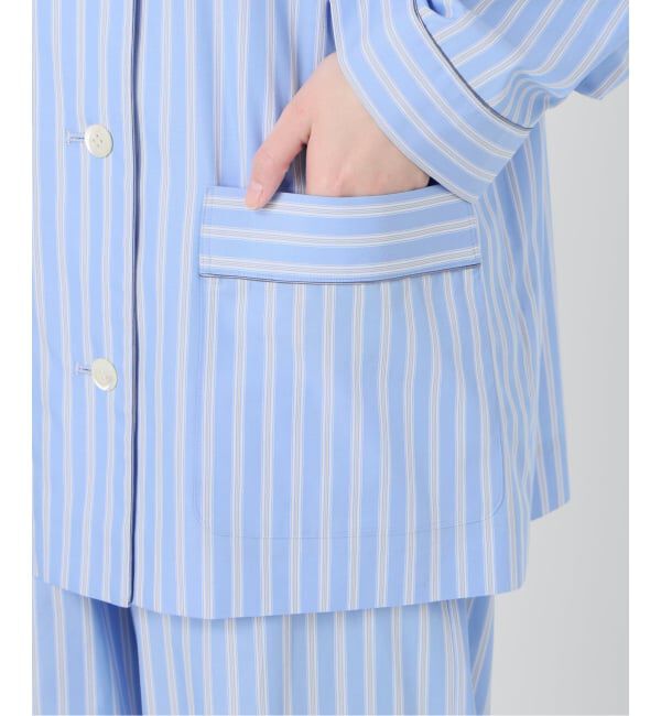 IENA LA BOUCLE「IENA LA BOUCLE コットンストライプスリーピーシャツ」|シャツ・ブラウス|