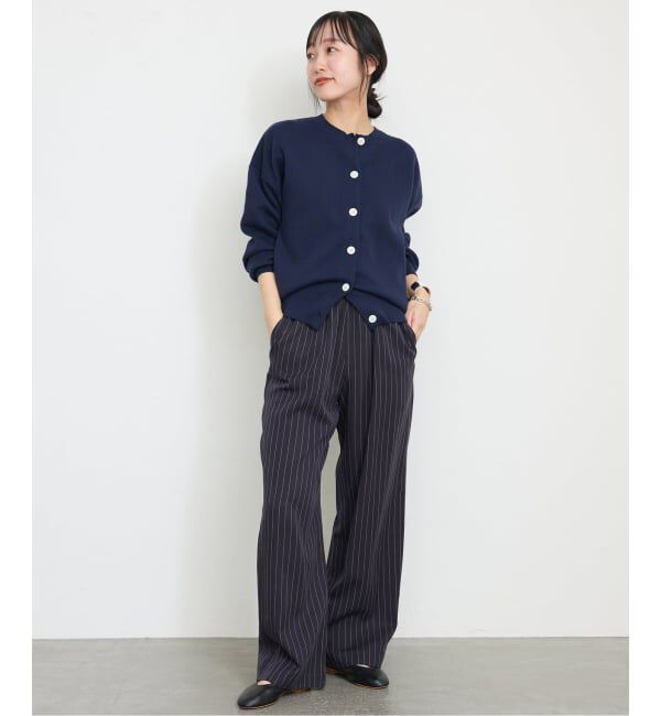 SLOBE IENA「《3サイズ展開/追加》フィブリルストライプリラックスパンツ」|その他|