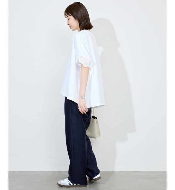 SLOBE IENA「《WEB限定/追加予約》レースコンビニュアンスプルオーバー」|Tシャツ・カットソー|