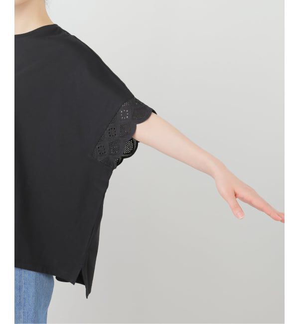 SLOBE IENA「《WEB限定/追加予約》レースコンビニュアンスプルオーバー」|Tシャツ・カットソー|
