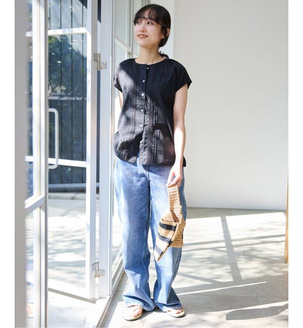 SLOBE IENA「《予約》ドットジャガードノースリーブブラウス」|シャツ・ブラウス|
