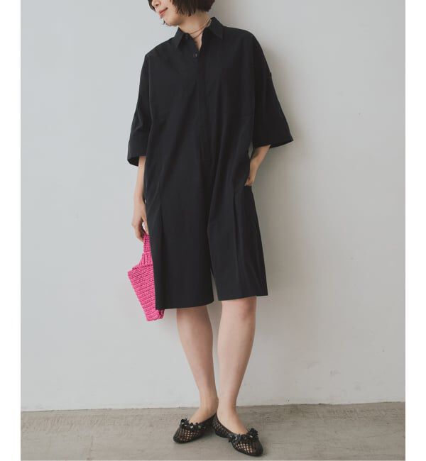 SLOBE IENA「《接触冷感/予約》HTウェザールーズバミューダサロペ」|オールインワン|
