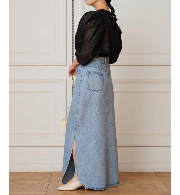 IENA LA BOUCLE「《追加予約》IENA LA BOUCLE コットンオーガンザエンブロイダリーパフィーブラウス」|シャツ・ブラウス|