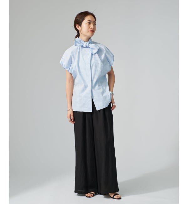 VERMEIL par iena「《予約》Check Ribbon ブラウス」|シャツ・ブラウス|