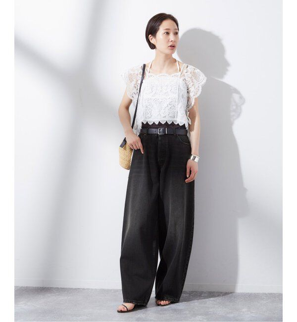 journal standard L'essage「《追加》【HAIKURE/ハイクル】BETHEANY ASIAN FIT MID BLACK：デニム」|デニム|
