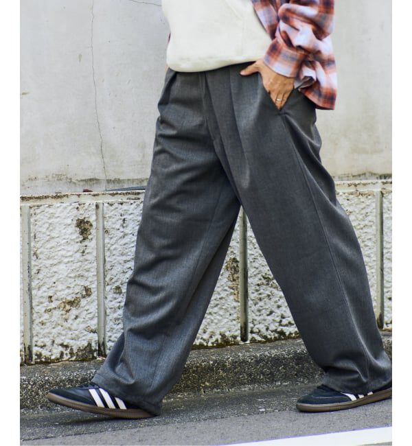 JOURNAL STANDARD relume「ウールブレンド ツイル オーバーパンツ」|スラックス|ブラック B