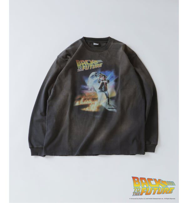 JOURNAL STANDARD relume「BACK TO THE FUTURE 別注 ダメージ加工 ロングスリーブ T」|Tシャツ・カットソー|ブラック