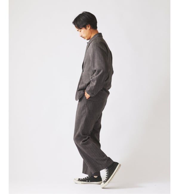 JOURNAL STANDARD relume「ウォッシャブル バスケット ストライプ ワイドスラックス(セットアップ対応可能)」|スラックス|