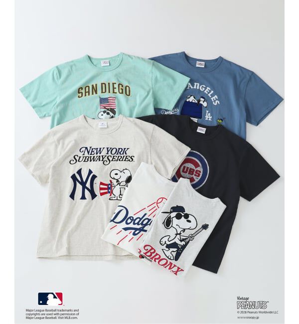 JOURNAL STANDARD relume「PEANUTS / ピーナッツ 別注 MLB ベースボール プリントTシャツ」|Tシャツ・カットソー|