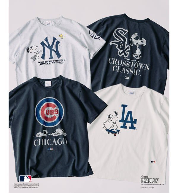 JOURNAL STANDARD relume「PEANUTS / ピーナッツ 別注 MLB ベースボール プリントTシャツ」|Tシャツ・カットソー|